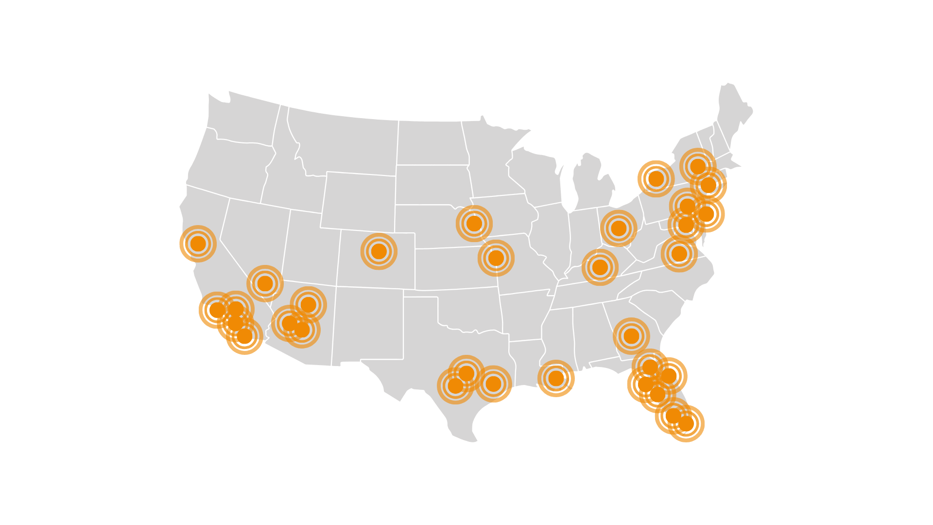 SORA Partners Location Coverage Map Sora Partners provides in person support to Florida, Texas, California, Arizona, New York, Virginia, Pennsylvania, and Las Vegas, Ohio, and Tennessee.